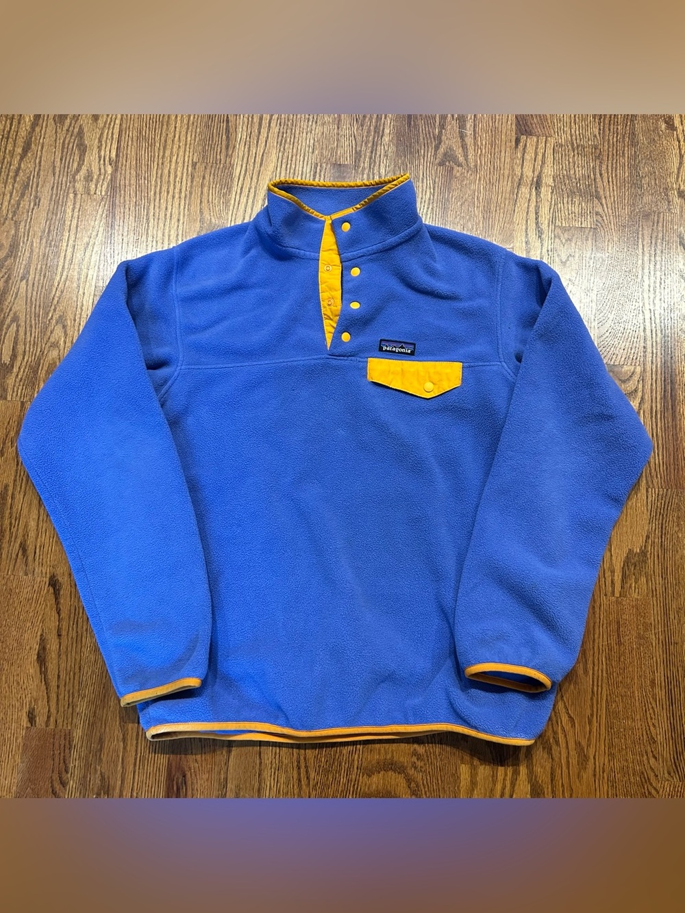 Patagonia Women’s Synchilla T Snap Fleece Pullover Violet Blue Sz Large Outdoor